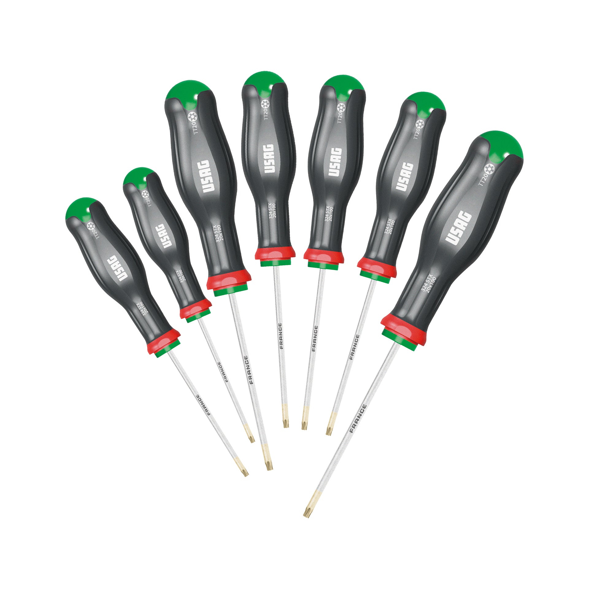 324 SH8 - Set of 8 screwdrivers for slotted and phillips® head screws - Usag - U03240650 324 SH8 - Set of 8 screwdrivers for slotted and phillips® head screws - Usag - U03240650